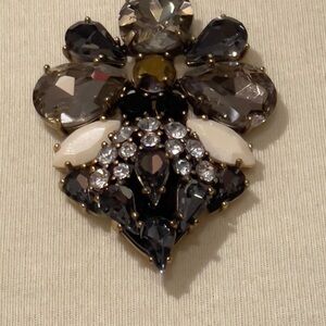 J.CREW CRYSTAL RHINESTONE ANTIQUE GOLDTONE STATEMENT NECKLACE WHIMSIGOTH